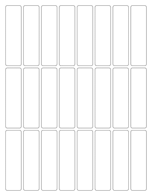 7/8 x 3 3/8 Rectangle White Label Sheet