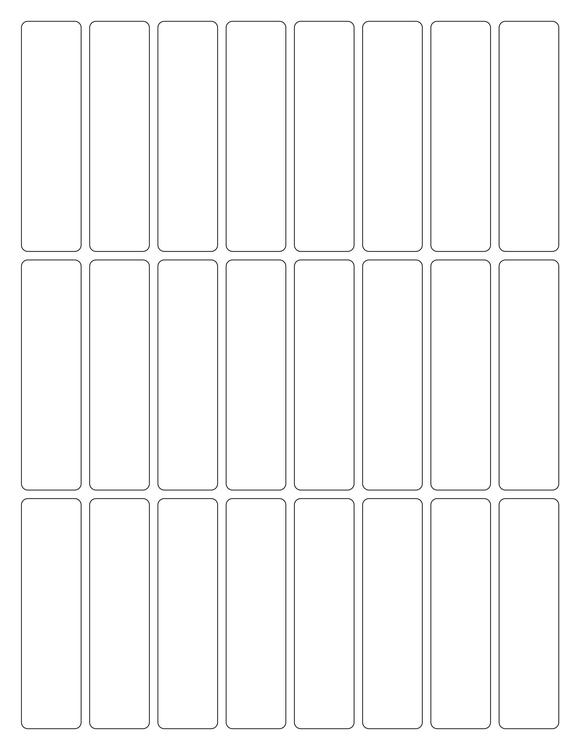 7/8 x 3 3/8 Rectangle Fluorescent RED Label Sheet (Bulk Pack 500 Sheets)
