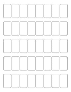0.9 x 1 5/8 Rectangle Fluorescent ORANGE Label Sheet (Bulk Pack 500 Sheets)