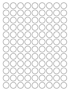 3/4 Diameter Round PREMIUM Water-Resistant White Inkjet Label Sheets (Pack of 250)